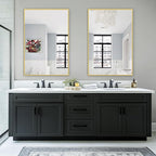 TRAHOME Bathroom Vanity Mirror for Wall, 2 Pack 36" x 24" Metal Framed Rectangular Bathroom Wall Mirror for Over Sink, HD Shatterproof Glass, Hangs Horizontally or Vertically(Gold)