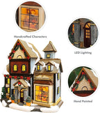 MOMENTS IN TIME Christmas Village Building, Bed and Breakfast with LED Lights - Battery Operated (not Included) (8.5" H x 8.3" W x 5.5" D)