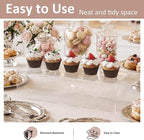 Acrylic Shelf Riser 15x5.1x4 pack of 2, Clear Acrylic Stand for Figure, Cosmetics, Bags, Shoes, Toys, Collectibles, 15x5.1x4 Inch