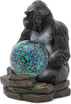 Elanze Designs Gorilla Mother and Baby Miniature 45MM Sturdy Polyresin Magical Whimsical Tabletop Dresser Nightstand Glitter Water Snow Globe Figurine Decoration