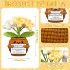 Wavwavw Coworker Leaving Gifts for Women Men, Positive Flower Doll Crochet with Card Funny Farewell Going Away Goodbye Gifts for Coworkers Employee Teacher Friends Retirement(Lovely Style)