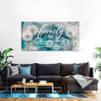 AIYISU Inspirational Family Wall Art Farmhouse Home Decor Dandelion Botanical Canvas Prints Rustic Family Saying Sign Kitchen Artwork for Living Room Dining Room Hallway Home Decoration 29.53x 57.87