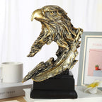 H&W Golden Bald Eagle Figurines - The USA's National Emblem - Resin Statue Decoration for Home/Study/Living Room, Great Collectible Figurines, Best Gift for The Man, Golden (HH17-D4)