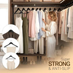 Utopia Home Premium Wooden Hangers 90 Pack - Durable & Slim Coat Hanger - Suit Hanger with 360-Degree Rotatable Hook - Wood Hangers with Shoulder Grooves (Black Color)