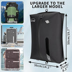 ONTYZZ Vacuum Bags for Travel, Reusable Vacuum Compression Bag, Recycled IPX8 Waterproof Space Saver Bag for Luggage/Camping/Home Storage (1 Pack NO Pump-Black)