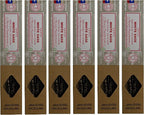 Satya Smudge Incense Stick – Hand-Rolled Indian Masala Incense for Meditation, Yoga & Spiritual Cleansing Pack of 6 (Smudge White Sage)
