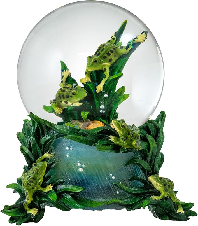 100MM Frogs Playing Musical Water Globe by The San Francisco Music Box Company