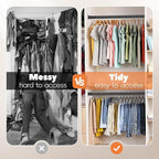 Closet Rod 30-63 Inches, Adjustable Heavy Duty Metal Black Closet Rods for Hanging Clothes 1.3 Inches Diameter for Wardrobes Laundry