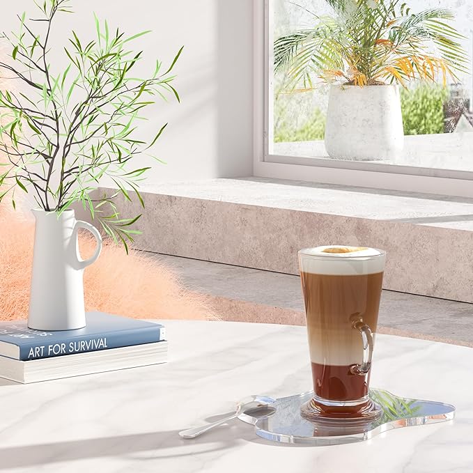 Acrylic 5Pcs/Set Coaster for Desk, Clear Bar Drink Coaster, Clear Cloud Shape Coffee Cup Coaster, Perfect for Tabletop Protection and Accessories Display.