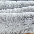 Ghouse Faux Rabbit Fur Round Rug 6ft Grey Round Rugs for Bedroom Decor Fluffy Area Rugs for Living Room, no-Shedding Carpet Sheepskin Washable Rug Rome Decor