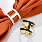 SYWDUDUCLT Scarf Ring for Women's Shawl, Silk Neckerchief, Tshirt, Gold/Sivler, S/M/L, 2 Pcs