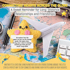 Crochet Yellow Star Doll Friendship Gift - Emotional Comfort Support Decor, Long Distance Relationship Moving Away Farewell Goodbye Leaving Gifts for Women Friend Couple Boyfriend Girlfriend Coworker