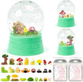 Spring Snow Globes Craft Kit - 8 Set DIY Plastic Snow Globe Craft with Mini Resin Butterfly Bee, Make Your Own Party Favor Decor with Glitter for Classroom Activity Gift (Insect)