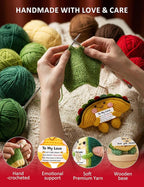 Gifts for Him Her Boyfriend Girlfriend, 2Pcs Handmade Crochet Taco and Avocado to My Love, Anniversary Birthday Gifts for Women Men, I Love You Emotional Support Doll Romantic Gift for Wife Husband