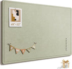 Large Bulletin Board, 48 X 35 Inches Felt Cork Board with 40 Pushpins, Foldable Felt Notice Pin Board Photo Display Board with Self-Adhesive Tape for Office Home School (Sage, 48x35 inch)