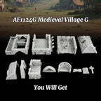 RPG Accessory – 25mm Scale Unpainted Tabletop RPG Game Scenario Piece for Dungeons and Dragons, Trench Crusade Scenery – Medieval Village G AF1124G
