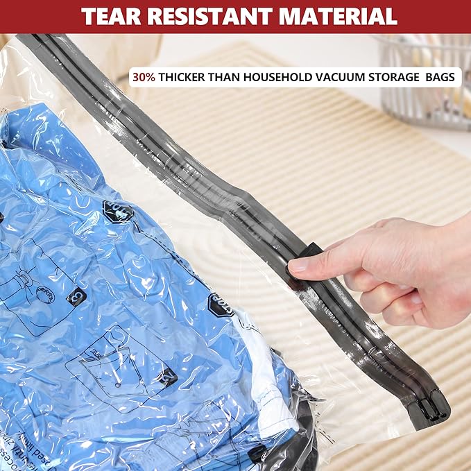 Vacuum Bags for Travel with Rechargeable Pump, 15 Combo (5L/5M/5S) Compression Packing Seal Bags for Luggage Suitcase, Space Saver for Clothing and Clothes Storage Travel