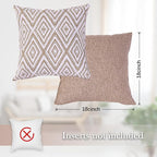 HPUK Decorative Throw Pillow Covers Set of 4 Couch Pillows Linen Cushion Cover for Couch Sofa Living Room, 18"x18" inches, Light Brown