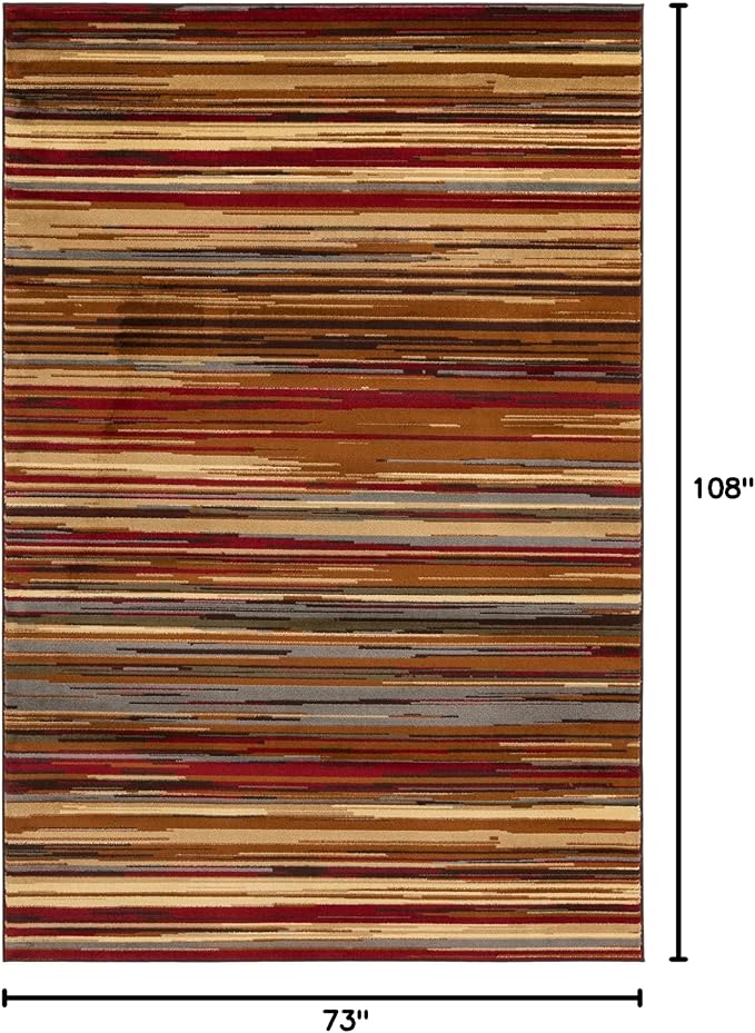 Unique Loom Barista Collection Area Rug - Icatu (6' 1" x 9' Rectangle, Beige/Brown)