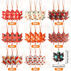 Tudomro 27 Pcs Fall Tree Decoration Autumn Thanksgiving Leaves Tree Ornaments Thanksgiving Decor 3D Felt Leaves Pumpkin Autumn Hanging Ornaments for Home Decor Party Favors(Cute Style)