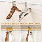 ELONG HOME Plastic Hangers - 50 Pack, Non Slip Slim Coat Hangers, Heavy Duty, 17.1" for Women/Men Clothes