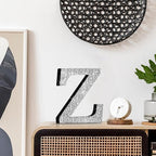 Qunclay 12'' Silver Crystal Diamond Bling Letters Crushed Diamond Decoration Wooden Glitter Letter with Screw and Hooks Rhinestone Gift for Wedding Y2k Mcbling Bedroom Wall Decor (Letter Z)