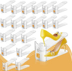 Shoe Slots Organizer for Closet, Shoe Stacker Organizer Double Layer Stack Shoe Rack, Shoe Display Shelf 50% Space Saver Storage Holder for Closet, 36 PACK