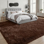 8x10 Area Rugs for Living Room Bedroom: Ultra Soft Fluffy Shag Rug Upgrade Non-Slip Non-Shedding Large Fuzzy Plush Carpet Indoor Floor Carpets for Kids Room Playroom Nursery Dorms Home Decor Brown