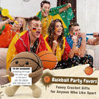 Anniversary Romantic Gifts for Husband Boyfriend, Handcrafted Crochet Basketball Keepsake, Sports Man Cave Desk Decor Room Accessories, Unique Funny Birthday Present for Him Men from Wife