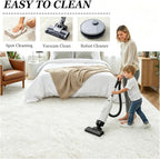Fluffy 5x7 Area Rugs for Living Room Bedroom: Ultra Soft Shag Rug Non-Slip Non-Shedding Small Plush Bedside Rug Indoor Floor Carpets for Kids Room Playroom Entryway Nursery Dorms Home Decor Ivory
