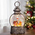 Christmas Snow Globes Lantern, Gingerbread Man Musical Snow Globes with Swirling Glitter Effects, USB/Battery Powered with 6-Hour Timer, Christmas Decorations