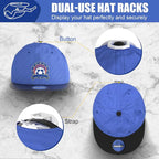 24 Pack Adhesive Hat Hooks for Wall, Strong Hat Rack for Baseball Caps, Hat Organizer Display for Home Decor, Hat Hold Hanger for Wall, Door, Closet, No Drilling - USA Patented (White)