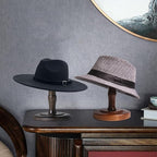 CHADWICK Vintage Style Hat Rack Stand, Rustic Brown Hat Display Stand Wood, Hat Rack Tabletop Cap Organizer and Display Rack