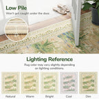 Lessymo Floral Large Area Rug 9x12, Living Room Washable Area Rugs Non Slip Boho Low Plie Large Carpet for Bedroom Dining Room Home Office, Vintage Boho Farmhouse Moody Aesthetic Carpet, Beige Sage