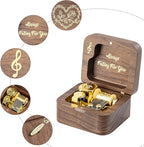 Cant Help Falling in Lov Wind Up Wooden Music Box, Vintage Musical Gifts for Birthday Christmas Valentine's Day Anniversary (Walnut)