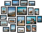 Vittanly Picture Frames Set of 20, Picture Frames Collage Wall Decor for Wall Mounting or Tabletop Display, Gallery Wall Frame Set with 4Pcs 8x10, 8Pcs 5x7 and 8Pcs 4x6, Black