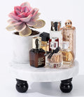 Decorative Marble Riser for Display - Cute Home, Bathroom, Kitchen Decor - Beautiful Pedestal Stand Uniquely Displays Your Decorations - Perfect Tray to Add Beauty