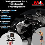 Boxing Resistance Bands for MMA Martial Arts Resistance Training at Home for Punches/Kicks, 150lbs Exercise Bands Full Body Fitness Workout to Enhance Explosive Power/Speed/Agility