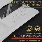 40-inch Suit Bag Garment Bag for Travel and Storage, Garment Bags for Hanging Clothes with Zipper and Visible Transparent Window, White 1 pack