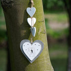 Sun&Beam Heart-shaped Wooden Decorative Hanging Handmade Hearts Ornaments for Wedding Party Valentine Christmas Home Decoration Car Décor (X-#7, 1Pcs)