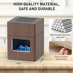 Aluminum Housing Smokeless Ashtray, Multifunctional 3 in 1 Smoke Ashtray with Lighter & USB Rechargeable, HEPA Filter, Home or Office (Wood grain)
