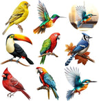 Color Bird Acrylic Hanging Ornament - 8Pcs Spring Colorful Cardinal Christmas Tree Ornaments, Flying Bird Ornament Ceiling Xmas Decoration Tote Car Interior Charms Gift for Men Women