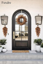 Decorative Teardrop Swag for Front Door, Artificial Wall Swags with Pine Cones for Home Porch Wall Window Halloween Christmas Indoor Outdoor Decor