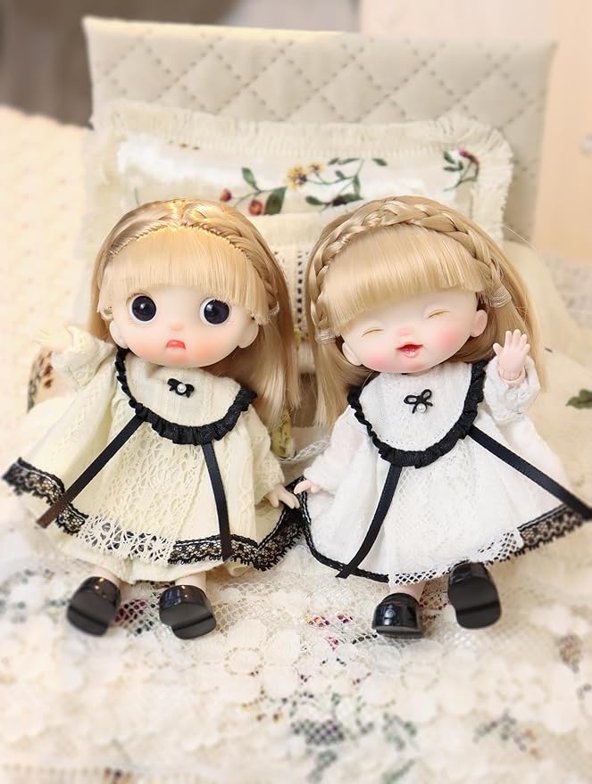 Cute Blind Box Kawaii Figures,Collectible BJD Doll with 1/12 Scale Removable Clothes，Surprise Gift Single Random Mystery Box-Myriad Lolita Series