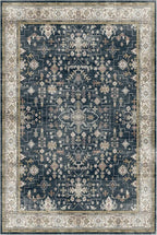 Lessymo Washable Entryway Rug, Black Brown 2x3 Small Area Rugs for Bathroom Kitchen Bedroom, Non Slip Indoor Entrance Door Mat, Stain & Fade Resistant Boho Vintage Carpet