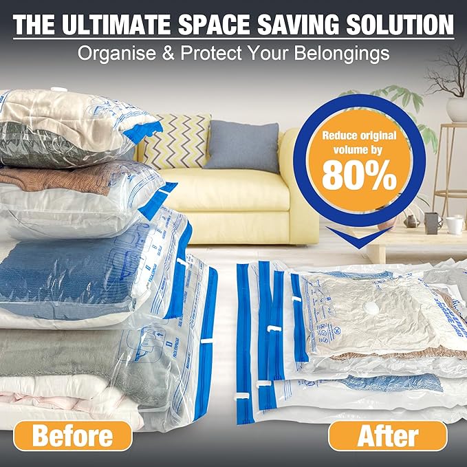 XX-Jumbo Size 48''X88'' Vacuum Storage Space Bags Extra Large for Blanket, Bedding, Comforters, Carpet, Sofa Pad Mattress, Pump Not Included (2 Pack)
