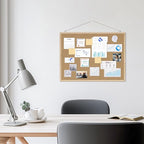 DAHAPYBOO Cork Board 2Pack,24x18 Bulletin Board for Office with Pin Oak Wood Boards, Message Board or Vision Board.