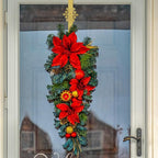 15 inches Christmas Decorative Wreath Hangers for Front Door;Over the Door Hooks (Gold, Snowflake)