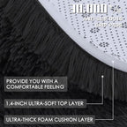 OLANLY 7x12 Machine Washable Large Area Rugs for Living Room, Bedroom, Soft Fluffy Shaggy Bedside Rug, Indoor Floor Carpet for Kids Girls and Boys, Dorms, Nursery, Home Decor Aesthetic, Black
