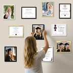 NEXCOVER Diploma Frame Gold 10 Pack, 8.5 x 11 Certificate Frame with HD Plexiglass, 8.5 by 11 Picture Frames for Documents, Photos, Posters, Artworks, Horizontal and Vertical Wall Display